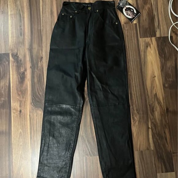nuage Pants - Nuage black leather pants size 4